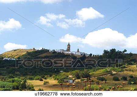 Stock Photo - Spain, Andalucia, Andalusia, Cadiz, Medina Sidonia, Views, Views of medina. Fotosearch