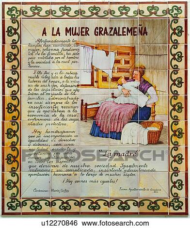 Spain, Andalucia, Andalusia, Cadiz, Grazalema, Plaque View Large Photo Image Stock Photograph - Spain, Andalucia, Andalusia, Cadiz, Grazalema, Plaque. Fotosearch