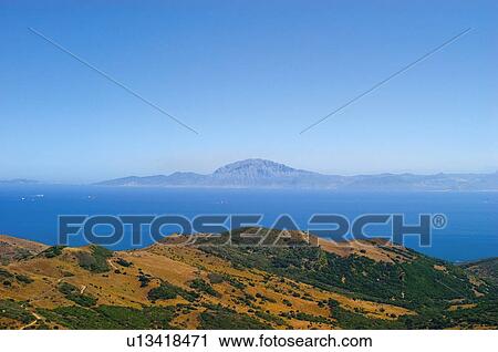 Stock Image - Spain, Andalucia, Andalusia, Gibraltar, Strait, Gibraltar strait, Estrecho de gibraltar. Fotosearch