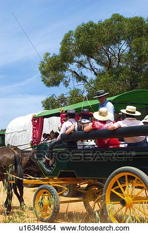Picture - Spain, Andalucia, Andalusia, Huelva, Rocio, El rocio, Camino del rocio. Fotosearch