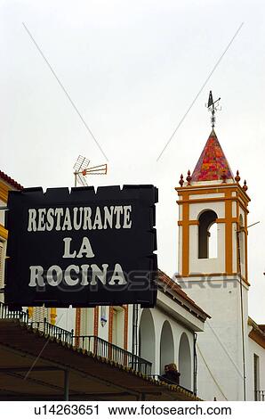 Stock Image - Spain, Andalucia, Andalusia, Huelva, Aldea del rocio, El rocio, Rocio. Fotosearch