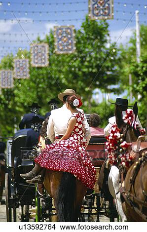 Spain, Andalucia, Andalusia, Sevilla, Fair, April fair, Feria de abril View Large Photo Image Picture - Spain, Andalucia, Andalusia, Sevilla, Fair, April fair, Feria de abril. Fotosearch