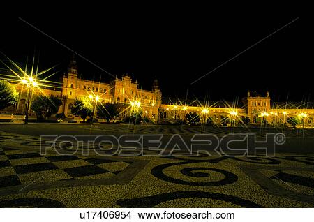 Picture - Spain, Andalucia, Andalusia, Sevilla, Light, Lights, Lit. Fotosearch