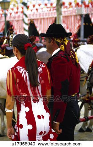Stock Image - Spain, Andalucia, Andalusia, Sevilla, Fair, April fair, Feria de abril. Fotosearch