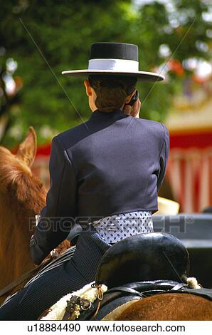 Stock Image - Spain, Andalucia, Andalusia, Sevilla, Fair, April fair, Feria de abril. Fotosearch