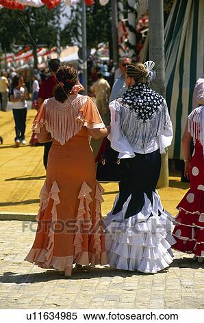 Spain, Andalucia, Andalusia, Sevilla, Fair, April fair, Feria de abril View Large Photo Image Stock Photography - Spain, Andalucia, Andalusia, Sevilla, Fair, April fair, Feria de abril. Fotosearch