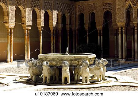 Andalusia Spain courtyard with fountain View Large Photo Image Stock Photo - Andalusia Spain courtyard with fountain. Fotosearch