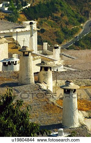 Picture - Spain, Andalucia, Andalusia, Granada, Bubion, Village, Landscape. Fotosearch