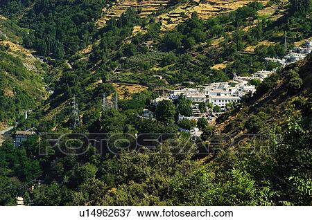 Spain, Andalucia, Andalusia, Granada, Pampaneira, Village, Mountain View Large Photo Image Stock Photo - Spain, Andalucia, Andalusia, Granada, Pampaneira, Village, Mountain. Fotosearch
