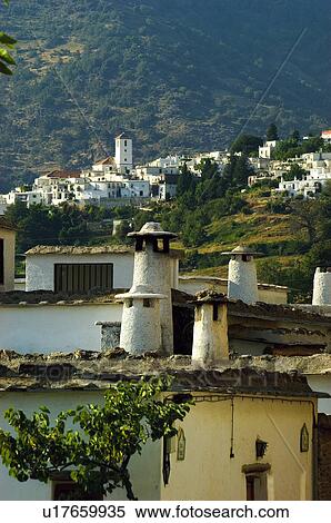 Stock Photography - Spain, Andalucia, Andalusia, Granada, Bubion, Capileira, Village. Fotosearch