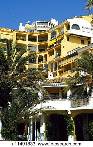 Spain, Andalucia, Andalusia, Malaga, Marbella, Building, Hotel View Large Photo Image Stock Image - Spain, Andalucia, Andalusia, Malaga, Marbella, Building, Hotel. Fotosearch