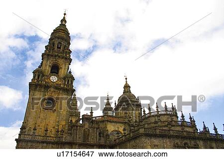 Stock Photo - Ancient church tower in Spain. Fotosearch