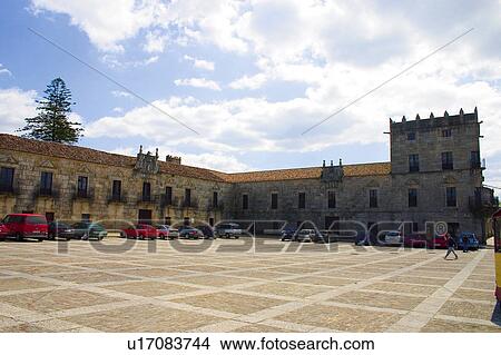 Spain, Galicia, Cambados, Architecture, Square, Tower, Building View Large Photo Image Picture - Spain, Galicia, Cambados, Architecture, Square, Tower, Building. Fotosearch