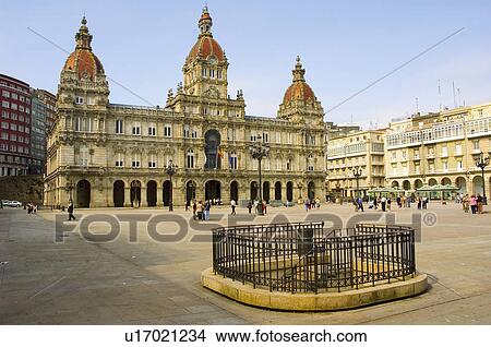 Picture - Spain, Galicia, Coruña, A coruña, City, Town, Building. Fotosearch