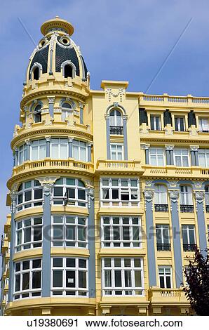 Stock Image - Spain, Galicia, Coruña, A coruña, City, Town, Building. Fotosearch