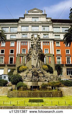 Stock Photo - Spain, Galicia, Coruña, A coruña, City, Town, Building. Fotosearch