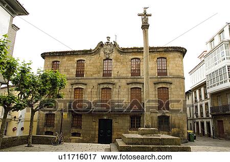 Spain, Galicia, Coruña, A coruña, City, Town, Building View Large Photo Image Stock Photo - Spain, Galicia, Coruña, A coruña, City, Town, Building. Fotosearch