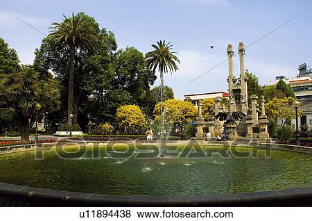 Spain, Galicia, Coruña, A coruña, City, Town, Garden View Large Photo Image Stock Photo - Spain, Galicia, Coruña, A coruña, City, Town, Garden. Fotosearch