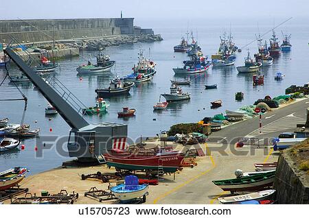 Spain, Galicia, Malpica, Harbor, Harbour, Sea, Ship View Large Photo Image Stock Image - Spain, Galicia, Malpica, Harbor, Harbour, Sea, Ship. Fotosearch
