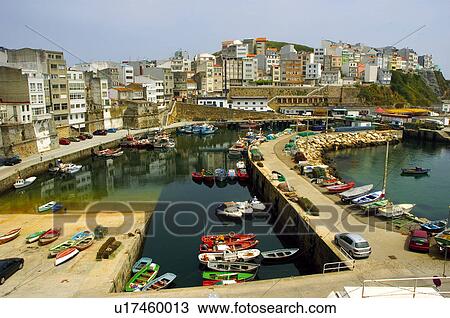 Spain Galicia Malpica Harbor View Large Photo Image Stock Image - Spain Galicia Malpica Harbor . Fotosearch