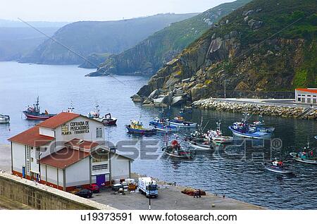 Spain, Galicia, Malpica, Harbor, Harbour, Sea, Ship View Large Photo Image Stock Image - Spain, Galicia, Malpica, Harbor, Harbour, Sea, Ship. Fotosearch