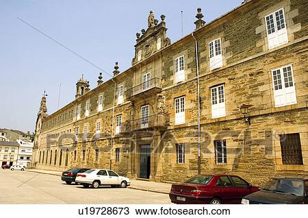 Stock Image - Spain, Galicia, Mondoñedo, Art, Architecture, Building, Seminar. Fotosearch