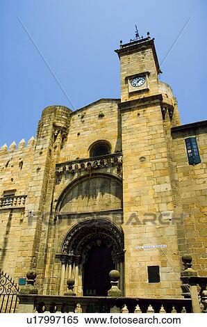 Spain, Galicia, Orense, Art, Architecture, Cathedral, Door View Large Photo Image Stock Photography - Spain, Galicia, Orense, Art, Architecture, Cathedral, Door. Fotosearch