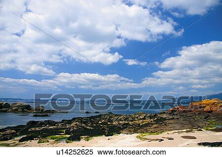 Stock Photography - Spain, Galicia, Pontevedra, Arousa, Island, Arousa island, Sea. Fotosearch