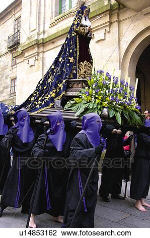 Stock Image - Spain, Galicia, Santiago, Compostela, Santiago compostela, Celebration, Traditional. Fotosearch