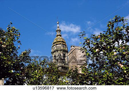 Spain, Galicia, Santiago, Compostela, Santiago compostela, Architecture, Art View Large Photo Image Stock Photo - Spain, Galicia, Santiago, Compostela, Santiago compostela, Architecture, Art. Fotosearch