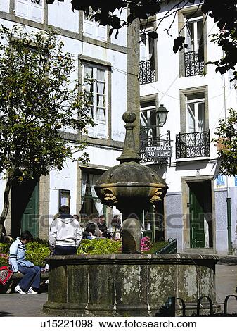Spain, Galicia, Santiago, Compostela, Santiago compostela, Street, Building View Large Photo Image Stock Photo - Spain, Galicia, Santiago, Compostela, Santiago compostela, Street, Building. Fotosearch