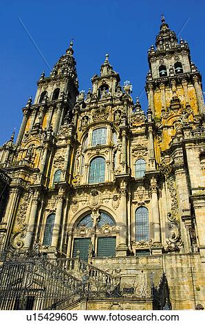 Stock Photography - Spain, Galicia, Santiago, Compostela, Santiago compostela, Art, Architecture. Fotosearch