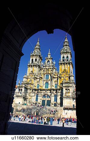 Spain Santiago church View Large Photo Image Stock Image - Spain Santiago church . Fotosearch