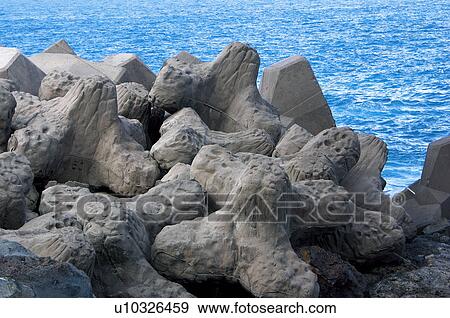 Stock Photo - Spain, Canary islands, Island, Islands, Tenerife, Beach, Sea. Fotosearch
