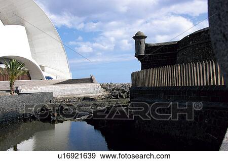 Stock Photo - Spain, Canary islands, Island, Islands, Tenerife, Architecture, Modern. Fotosearch