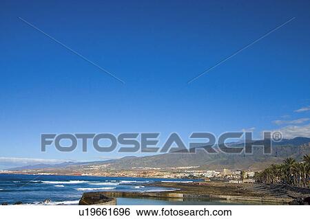 Spain, Canary islands, Island, Islands, Tenerife, Beach, Sea View Large Photo Image Stock Photograph - Spain, Canary islands, Island, Islands, Tenerife, Beach, Sea. Fotosearch