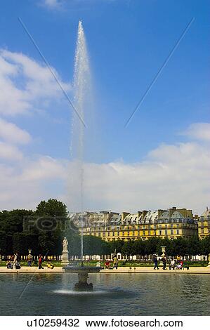 Stock Image - Europe, France, Paris, European city, City, Town, Garden. Fotosearch