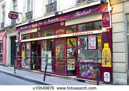 Stock Photograph - Europe, France, Paris, European city, City, Town, Sidewalk. Fotosearch