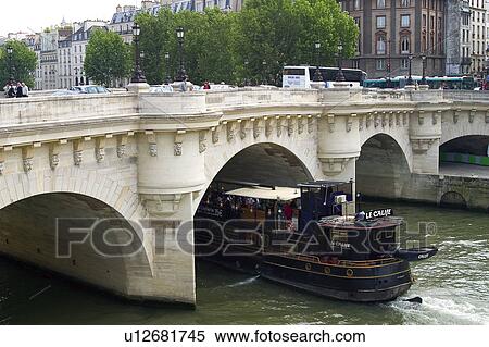 Stock Photography - Europe, France, Paris, European city, City, Town, River. Fotosearch