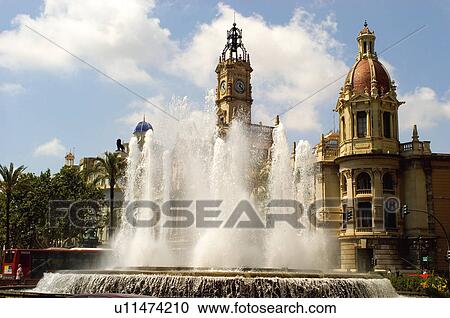 Stock Image - Spain, Comunidad valenciana, Valencia, City, Town, Architecture, Building. Fotosearch