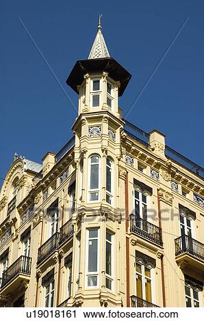 Spain, Comunidad valenciana, Valencia, City, Town, Architecture, Building View Large Photo Image Stock Image - Spain, Comunidad valenciana, Valencia, City, Town, Architecture, Building. Fotosearch