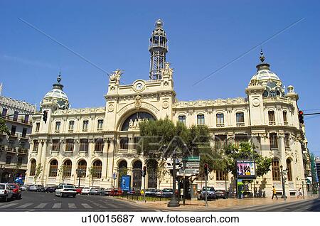 Stock Photo - Spain, Comunidad valenciana, Valencia, City, Town, Architecture, Building. Fotosearch