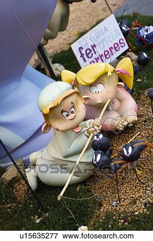 Spain, Comunidad valenciana, Valencia, Ninot, Falla, Fallas, Puppet View Large Photo Image Stock Photo - Spain, Comunidad valenciana, Valencia, Ninot, Falla, Fallas, Puppet. Fotosearch