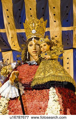 Stock Photo - Spain, Comunidad valenciana, Valencia, Virgin, Costume, Typical, Desamparados. Fotosearch