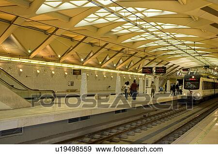 Stock Photo - Spain, Comunidad valenciana, Valencia, City, Town, Interior, Metro. Fotosearch