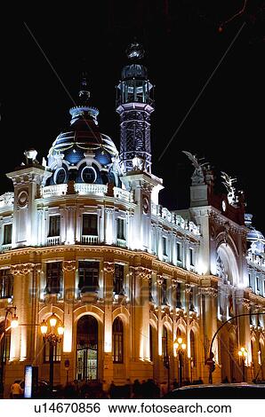 Spain, Comunidad valenciana, Valencia, City, Town, Architecture, Building View Large Photo Image Stock Photograph - Spain, Comunidad valenciana, Valencia, City, Town, Architecture, Building. Fotosearch