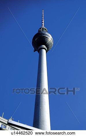 Stock Image - Europe, Germany, European city, City, Town, Berlin, Tower. Fotosearch