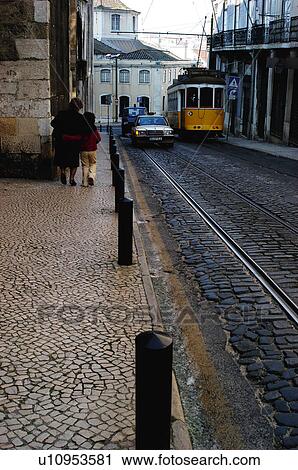 Stock Image - Europe, European city, Portugal, Lisboa, City, Town, Building. Fotosearch