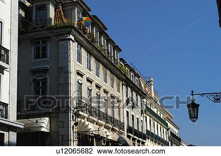 Stock Image - Europe, European city, Portugal, Lisboa, City, Town, Building. Fotosearch