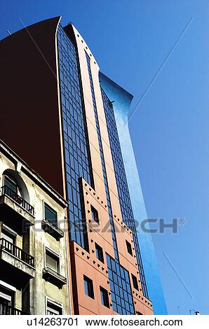 Stock Image - Europe, European city, Portugal, Lisboa, City, Town, Building. Fotosearch